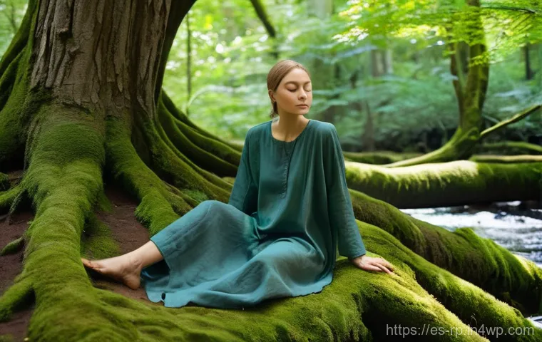 자연 명상과 음악의 심리적 효과 - **Prompt Title:** Nature's Serene Embrace
**Detailed Prompt:** A tranquil, wide-angle shot of a ...
